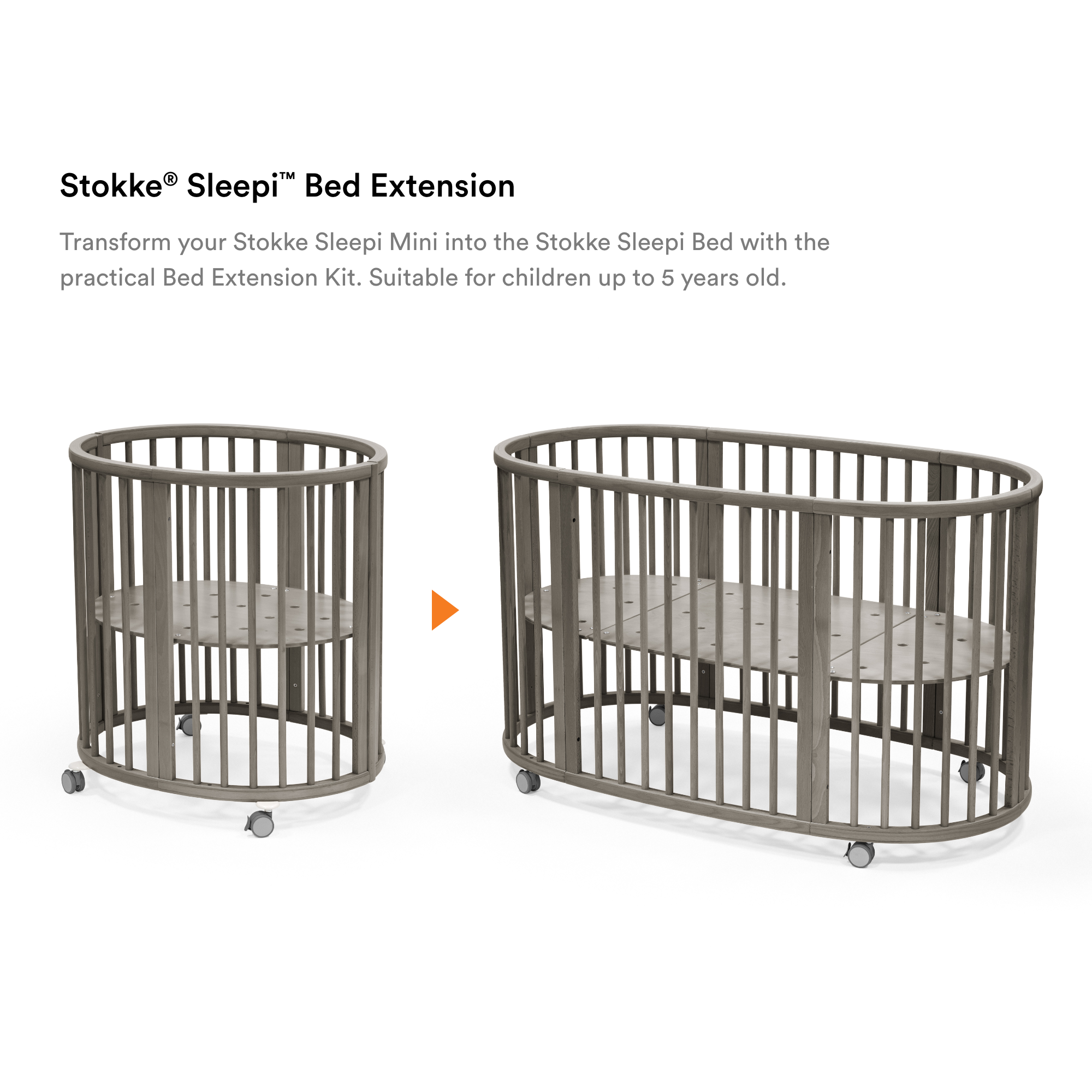 Stokke Sleepi Bed Extension Hazy Grey