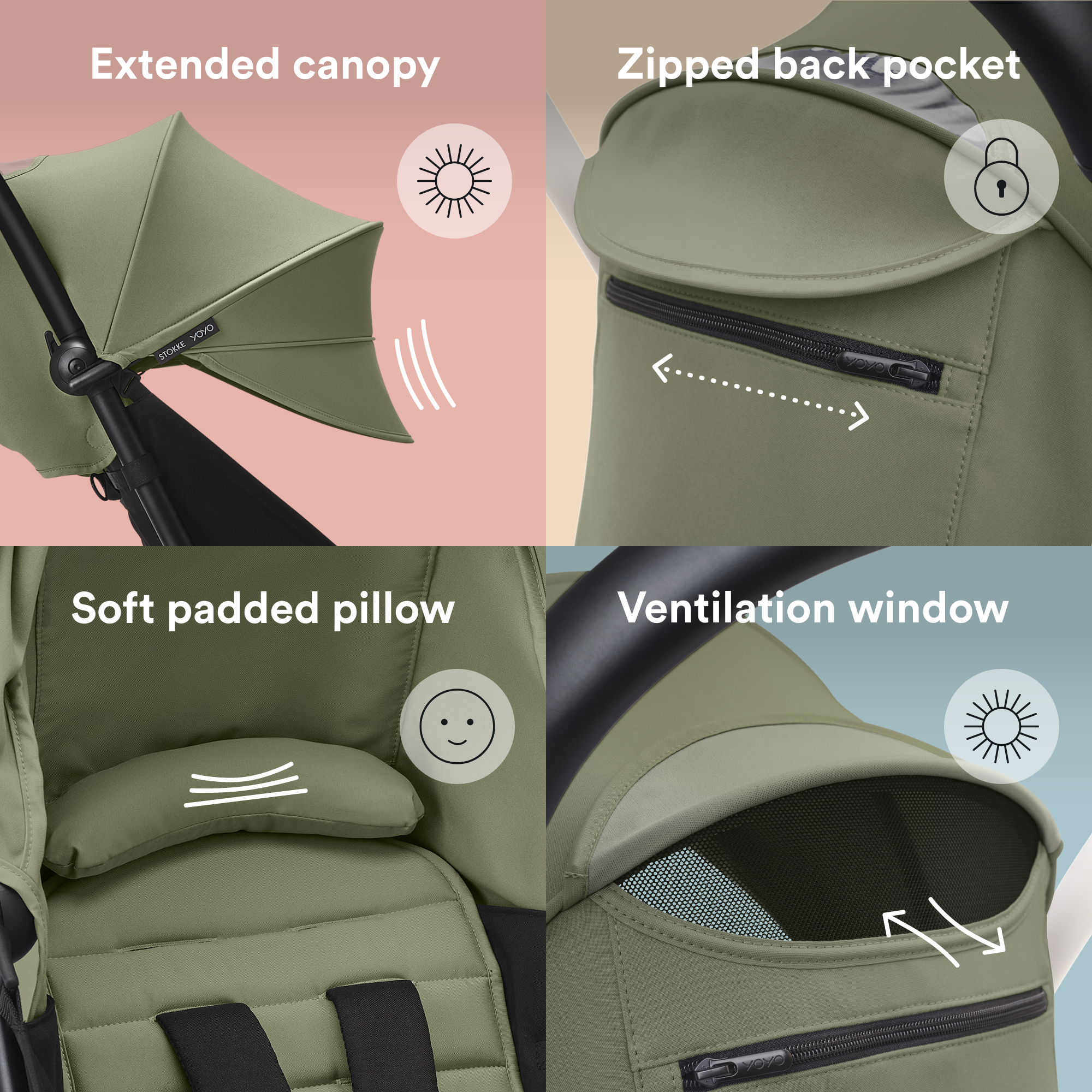 Stokke® YOYO 6+ color pack Olive