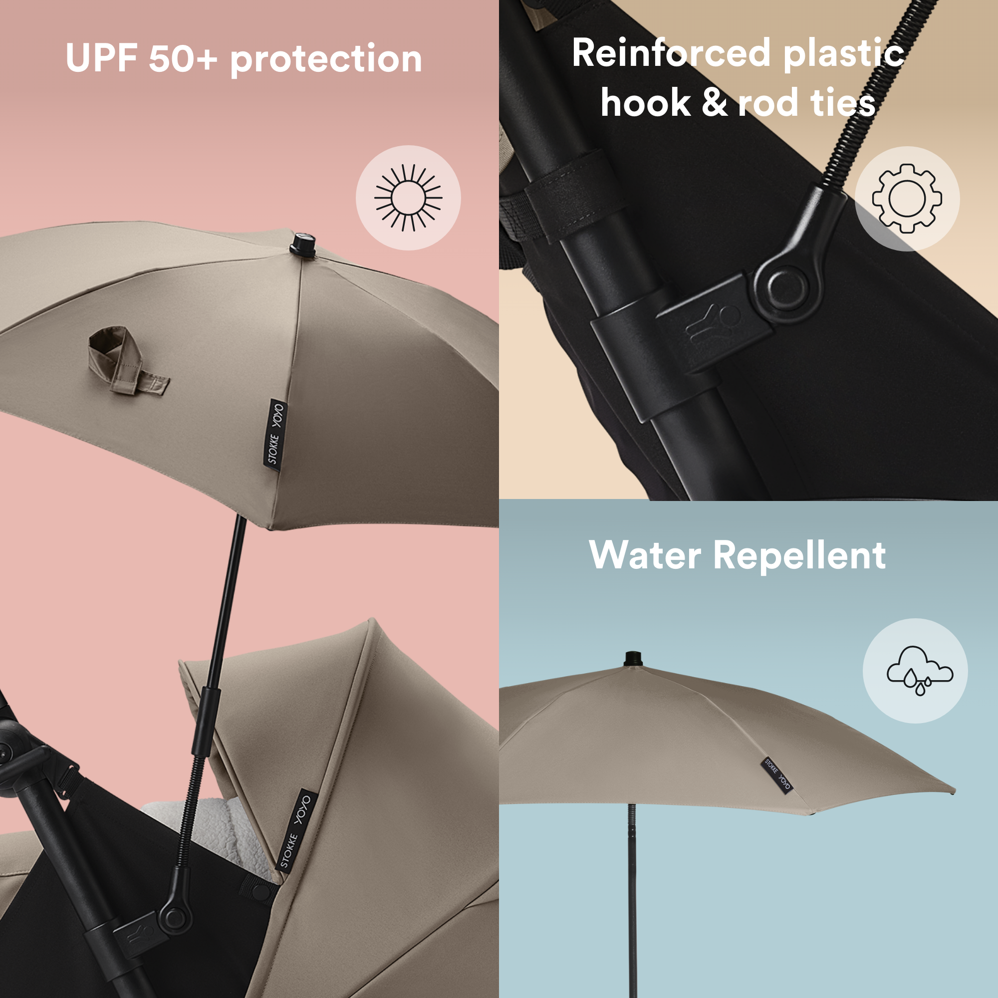 Stokke YOYO parasol - Taupe