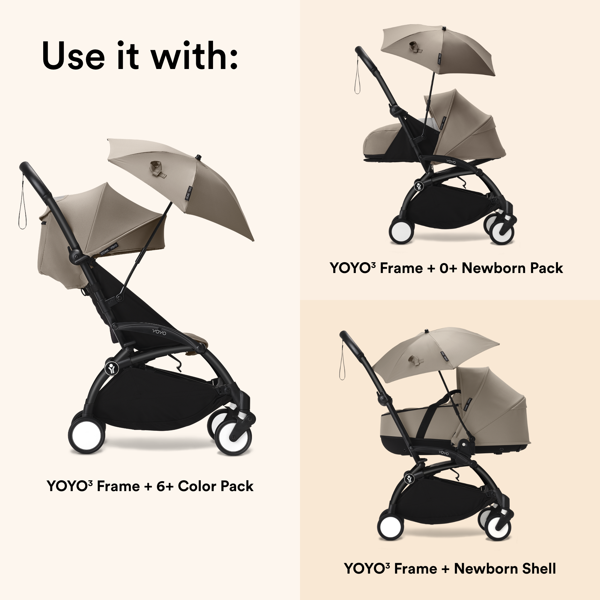 Stokke YOYO parasol - Taupe