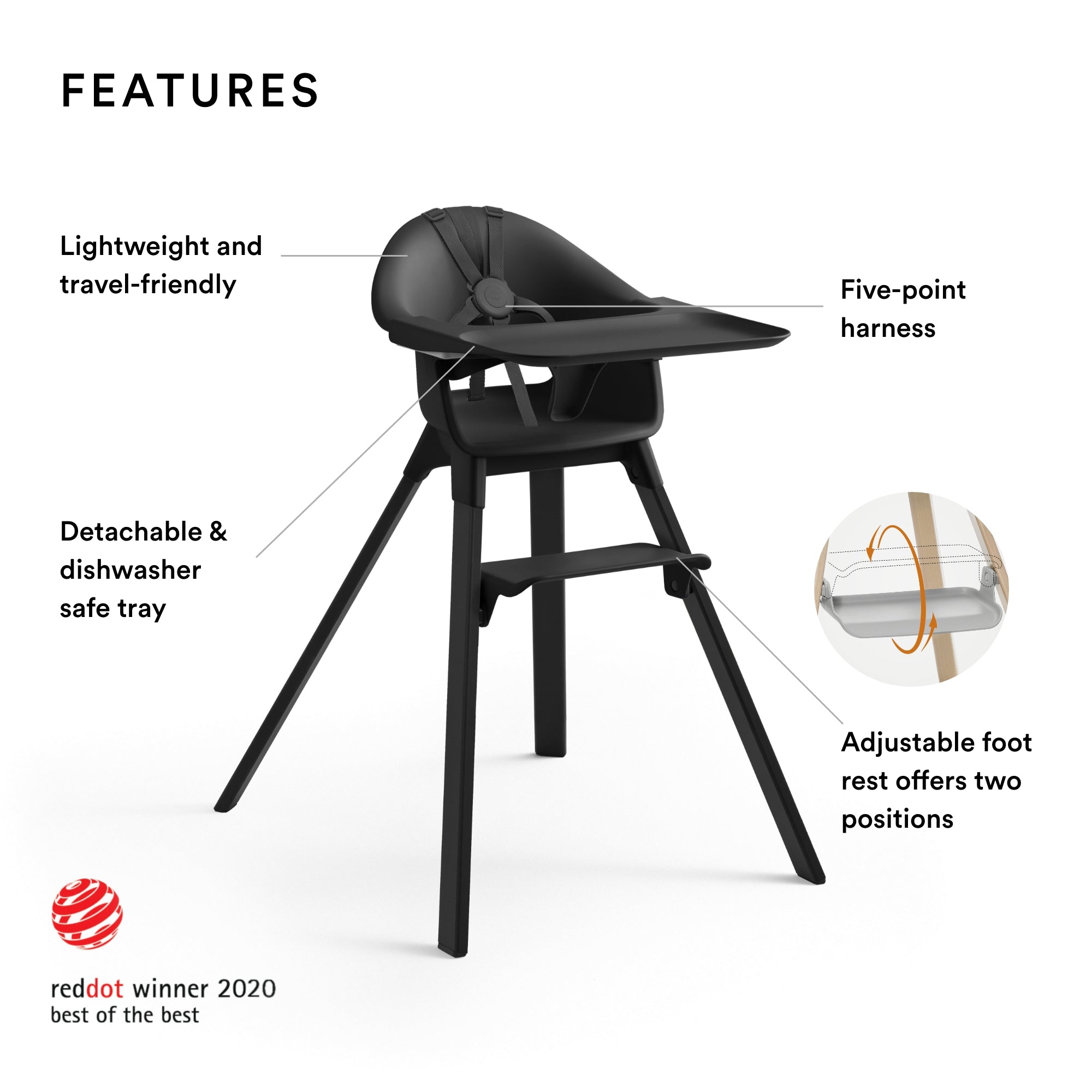 Clikk™ Highchair Midnight Black