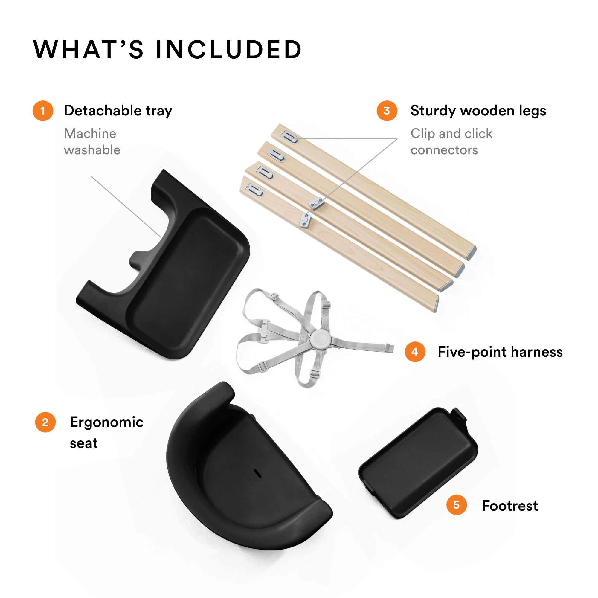 Clikk™ Highchair Midnight Black