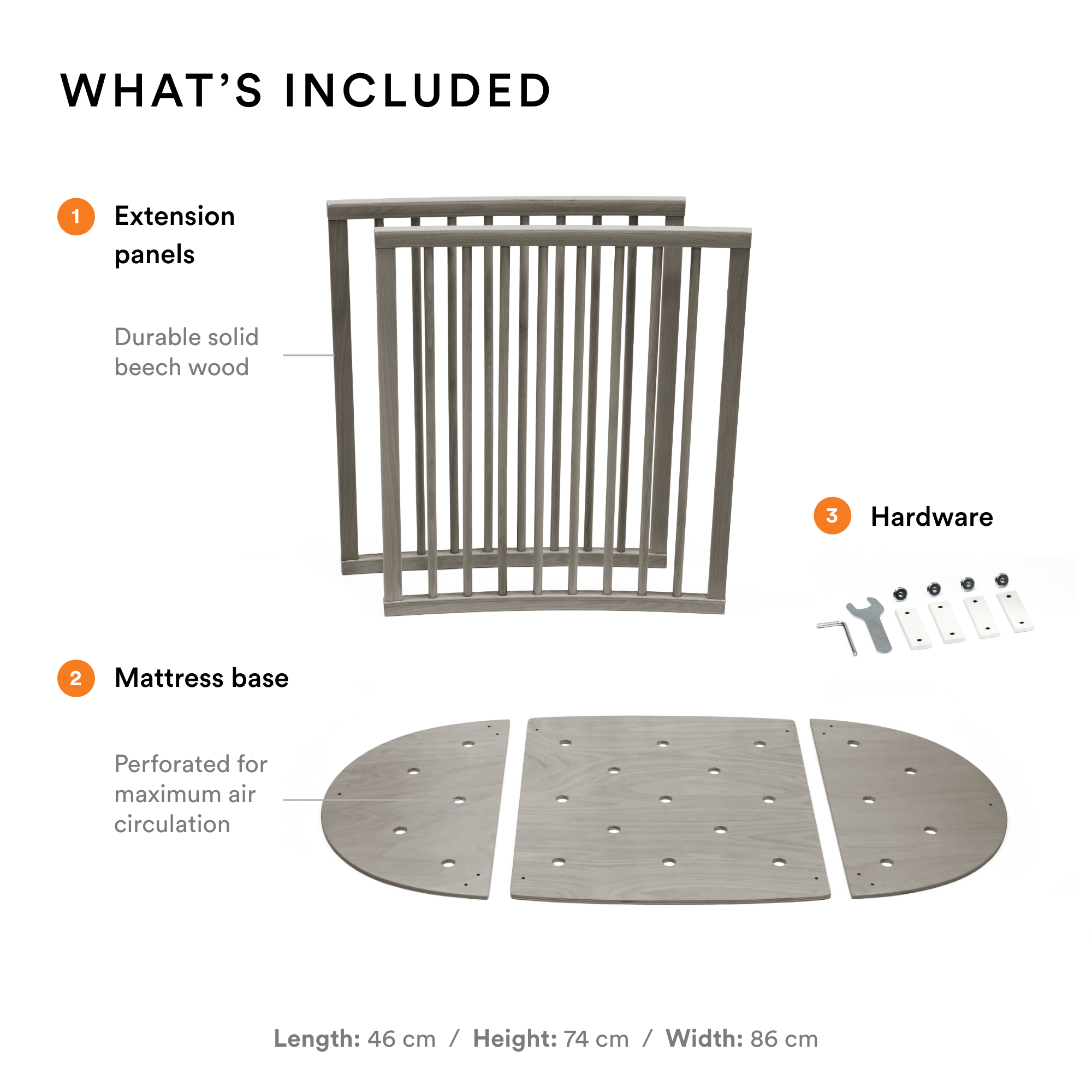 Stokke Sleepi Bed Extension Hazy Grey