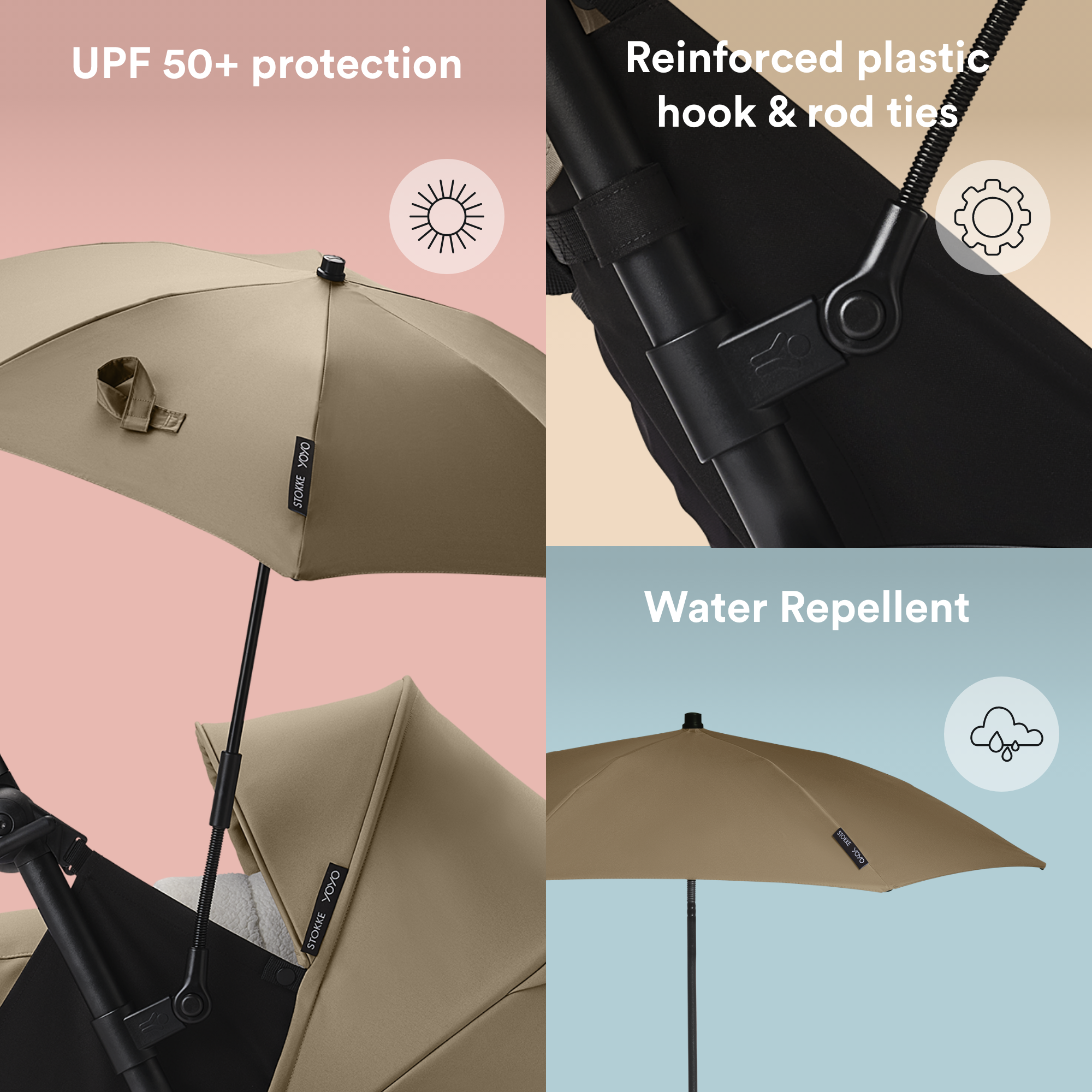 Stokke YOYO parasol - Toffee