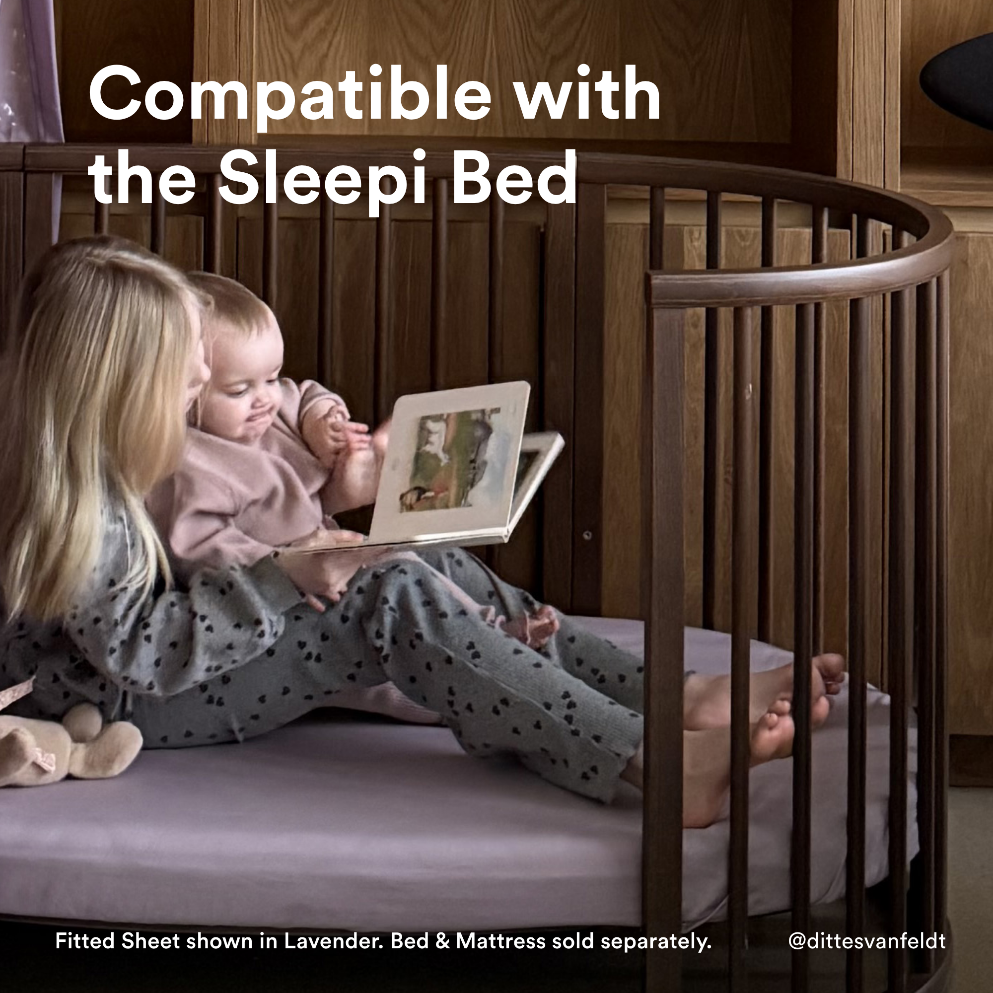 Sleepi Bed Fitted Sheet Flower Ecru