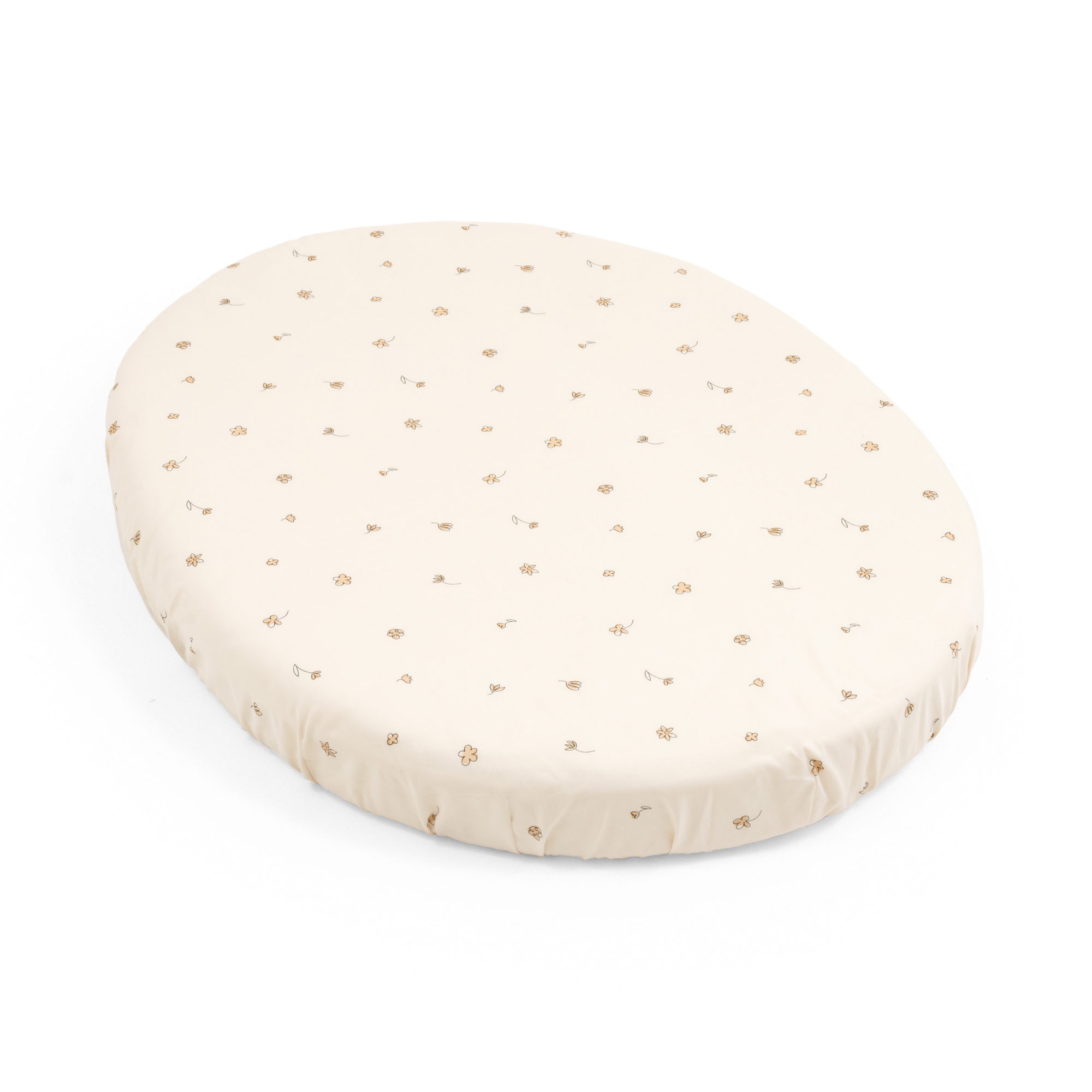 Sleepi Mini Fitted Sheet Flower Ecru