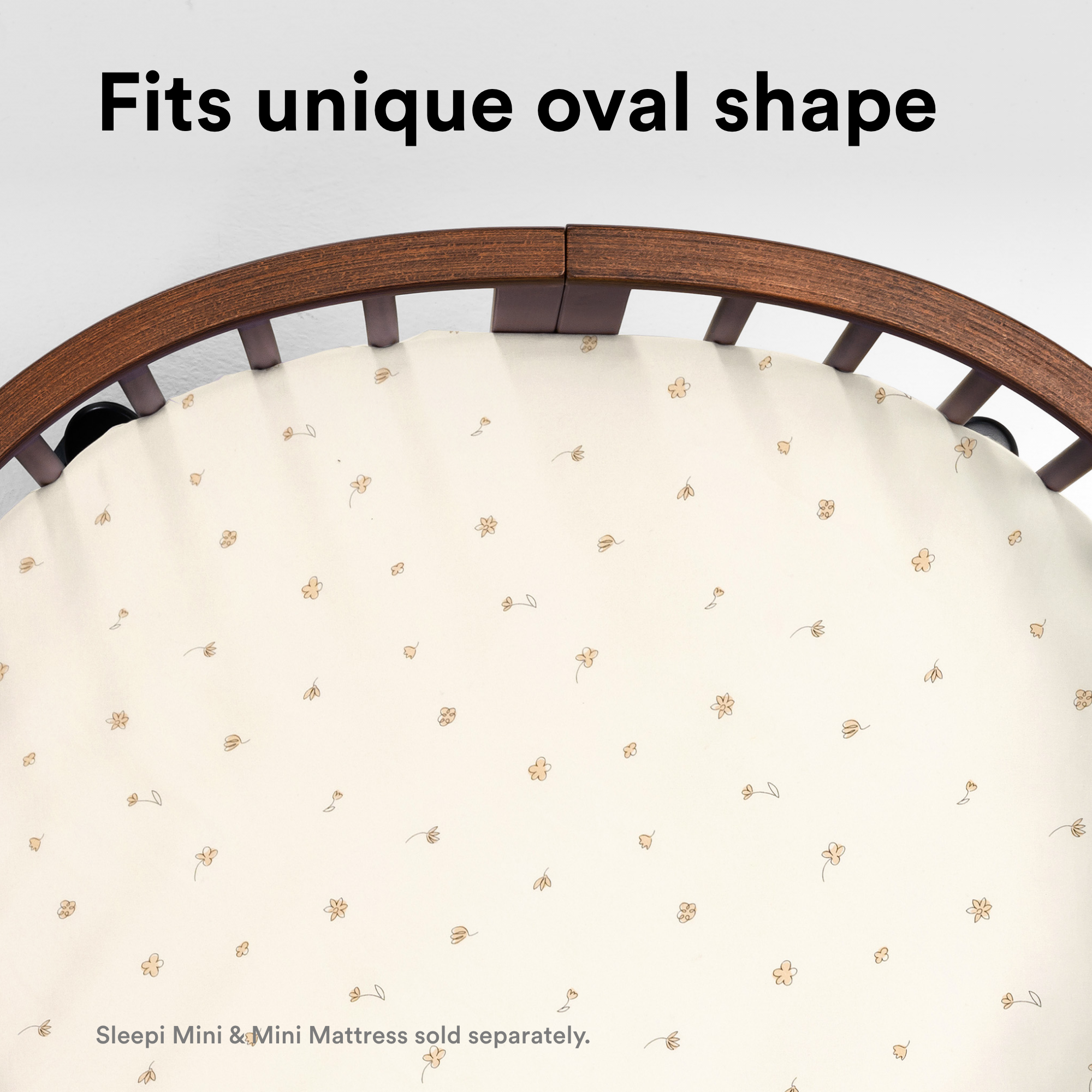 Sleepi Mini Fitted Sheet Flower Ecru